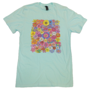 Flowers of Love Aqua Tee-Shirt